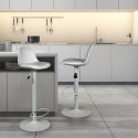 NEWTON - Lot de 2 Tabourets de Bar Coloris Blanc