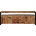 MADERA - Buffet 2 Portes 3 Tiroirs 180cm Manguier Massif