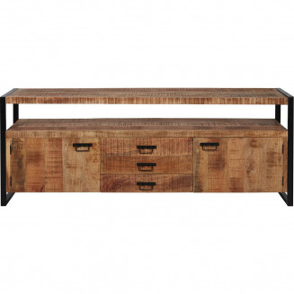 MADERA - Buffet 2 Portes 3 Tiroirs 180cm Manguier Massif