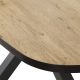 CEDRA - Table Repas Ovale 230cm Aspect Bois Piètement Métal