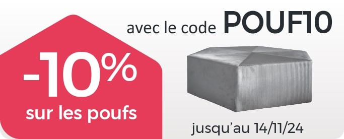 -10% sur les poufs